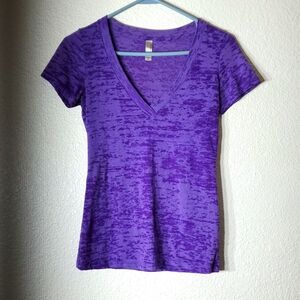 Next Level Apparel Ladies Small Purple V-neck T
